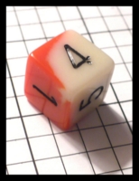Dice : Dice - 6D - Chessex Half and Half White and Orange with White Numerals - FA collection buy Dec 2010